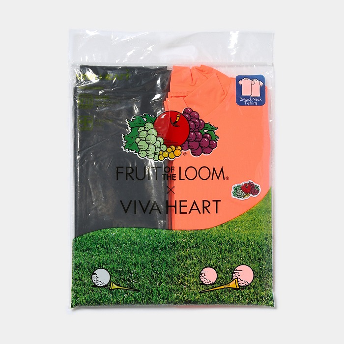 VIVAHEART（ビバハート）FRUIT OF THE LOOMコラボ　2PACKモックネック