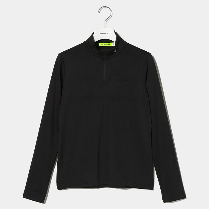 VIVA HEART（ビバハート）Airshutスリーブ裏起毛長袖ハーフジップ