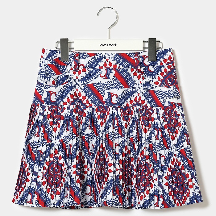 VIVA HEART（ビバハート）マジョリカスカーフ柄プリーツスカート