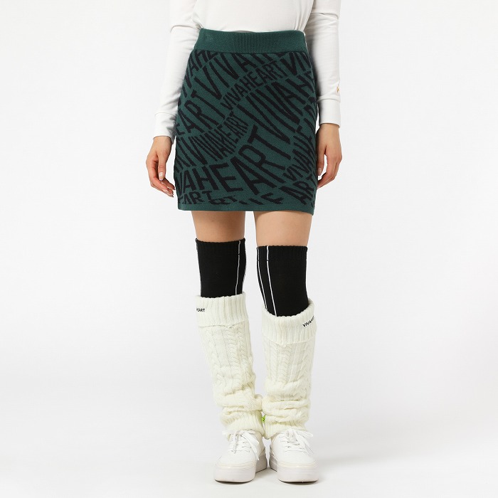 VIVA HEART（ビバハート）ロゴジャカードニットスカート