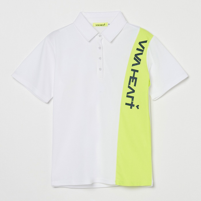 VIVA HEART（ビバハート）サイドラインカノコ半袖ポロ