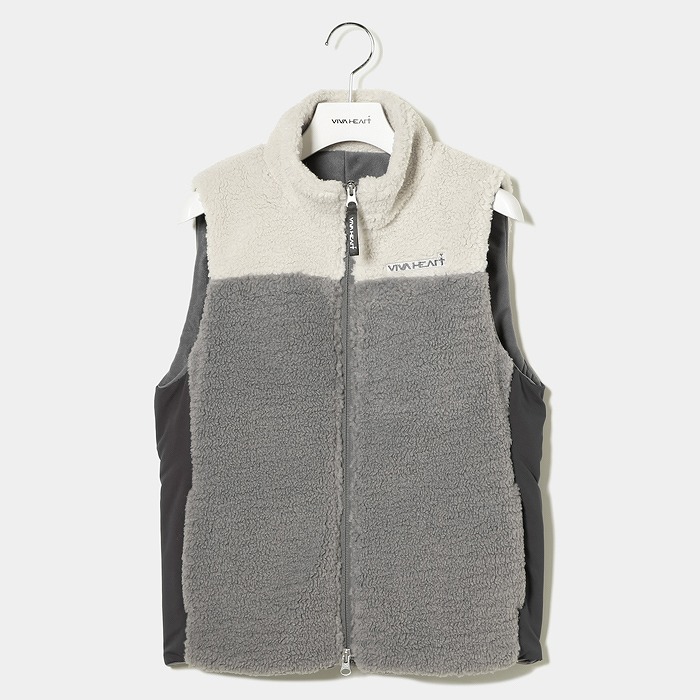 VIVA HEART（ビバハート）ソフトシープボア バイカラーベスト