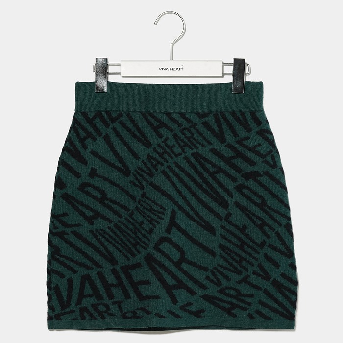 VIVA HEART（ビバハート）ロゴジャカードニットスカート