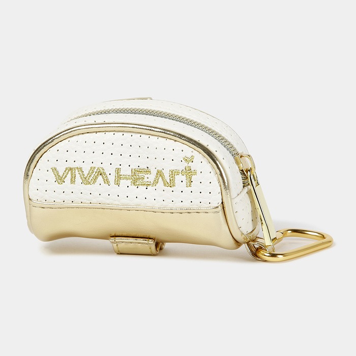 VIVA HEART（ビバハート）シュリンクレザーメタリックボールポーチ