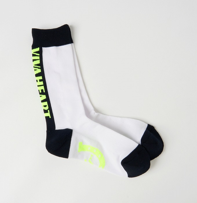 VIVA HEART（ビバハート）蹄鉄ジャガードリブ編みメッシュソックス