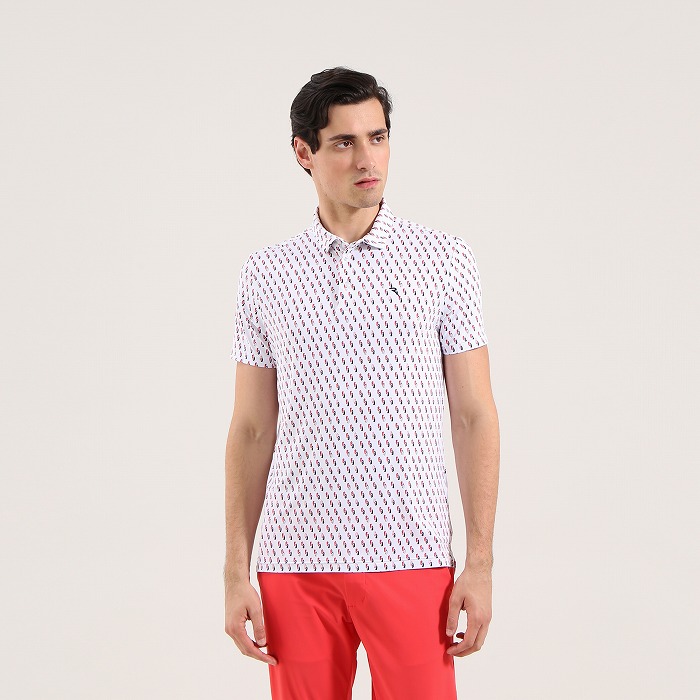 CHERVO（シェルボ）プリント半袖ポロシャツ