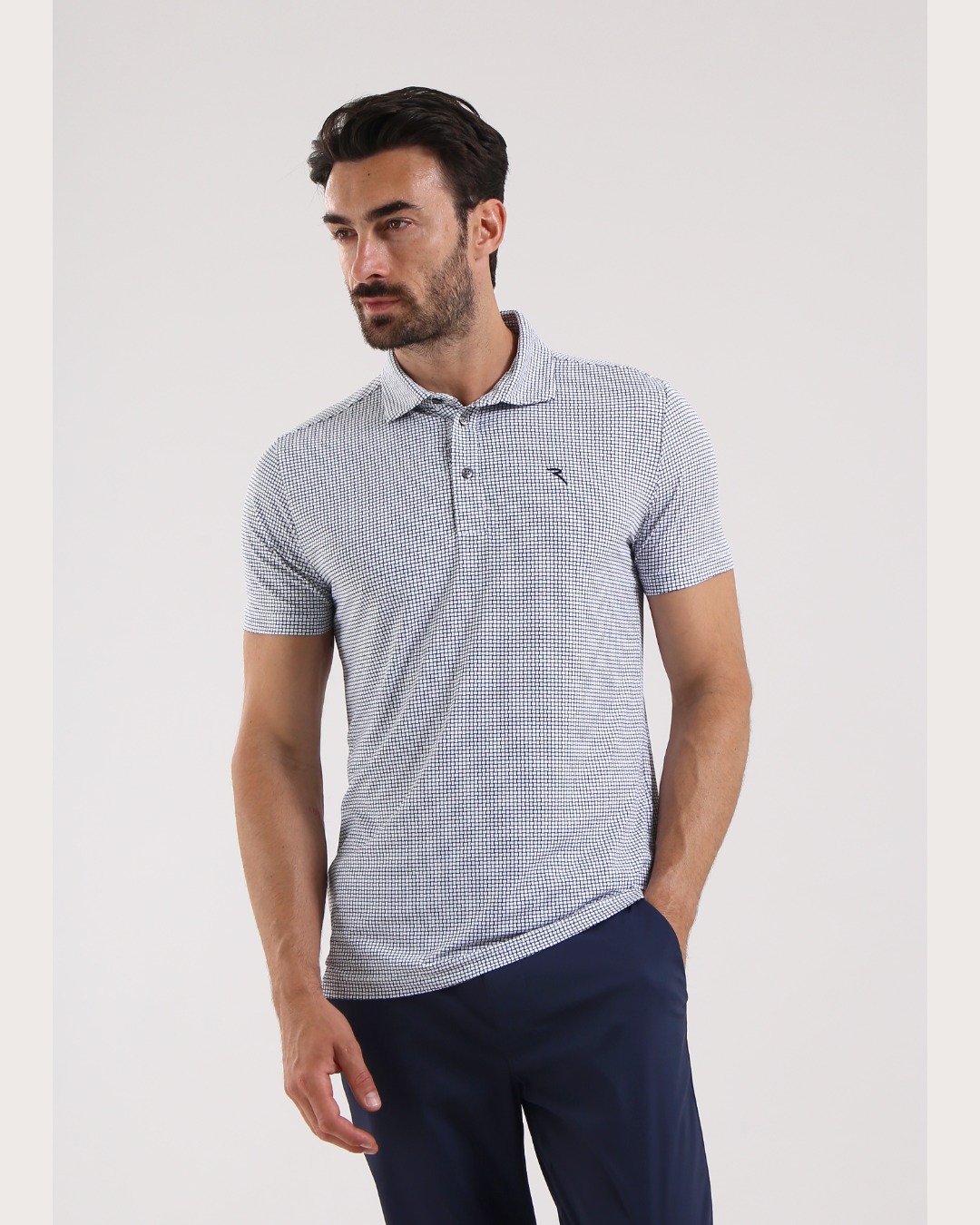 CHERVO（シェルボ）シーズナルプリント柄半袖ポロシャツ１