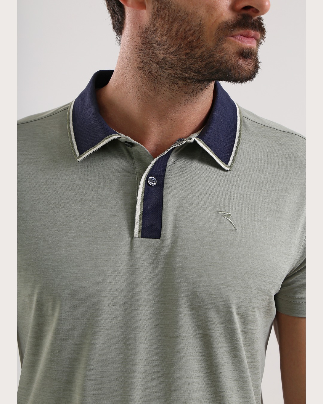 CHERVO（シェルボ）バイカラー半袖ポロシャツ