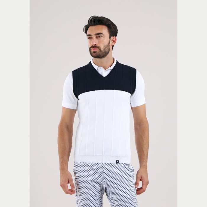 CHERVO（シェルボ）コットンニットVネックベスト