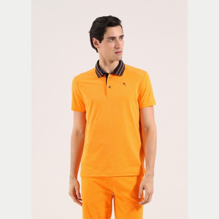 CHERVO（シェルボ） メランジ調半袖ポロシャツ