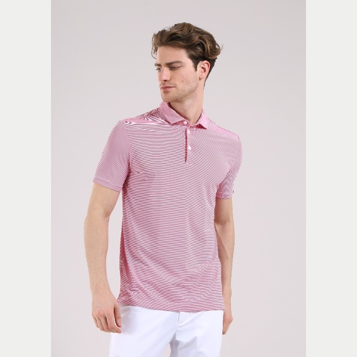 CHERVO（シェルボ）シャツパターン半袖ポロ