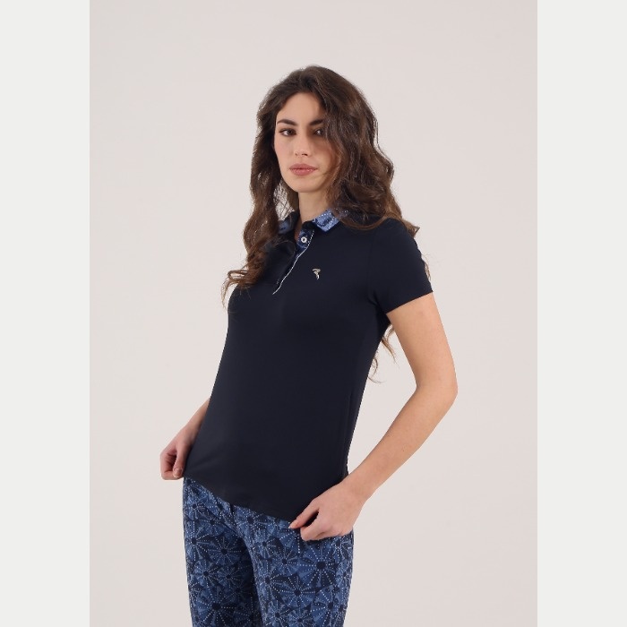 CHERVO（シェルボ） トリミング半袖ポロシャツ