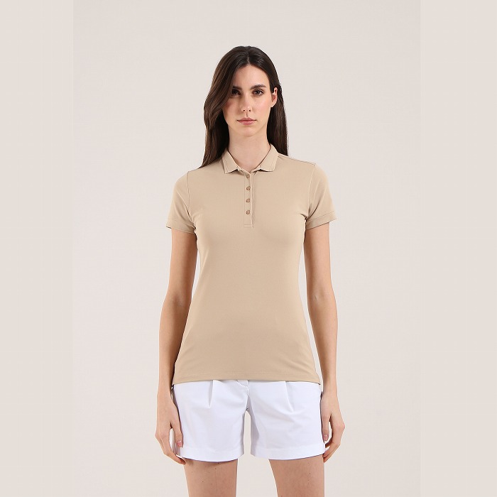 CHERVO（シェルボ）レディース リブ襟半袖ポロシャツ