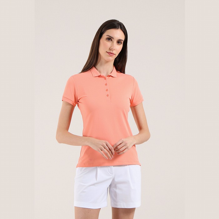 CHERVO（シェルボ）レディース リブ襟半袖ポロシャツ