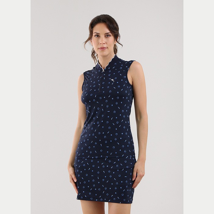 CHERVO（シェルボ）ノースリーブハーフジップポロシャツ