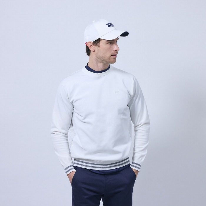 Rosasen（ロサーセン）天竺×メッシュ編みニット