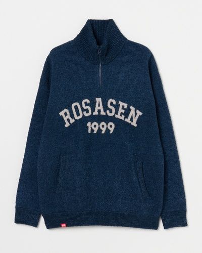 Rosasen （ロサーセン） ハーフZIPロゴニット