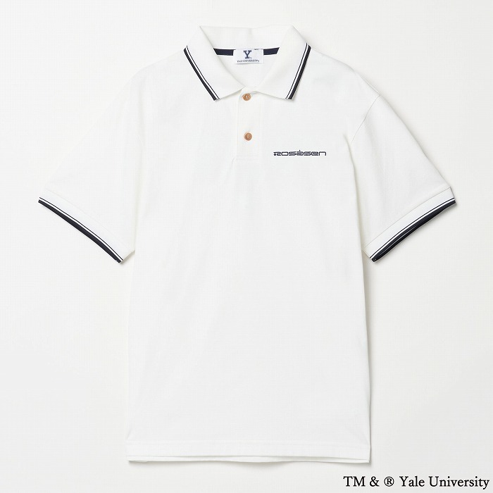 Rosasen（ロサーセン）ソロナ天竺バックプリント半袖ポロ 【YALE University 別注】