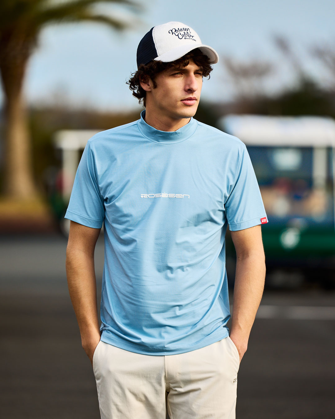 Rosasen（ロサーセン）クールベア天 半袖モックネックシャツ