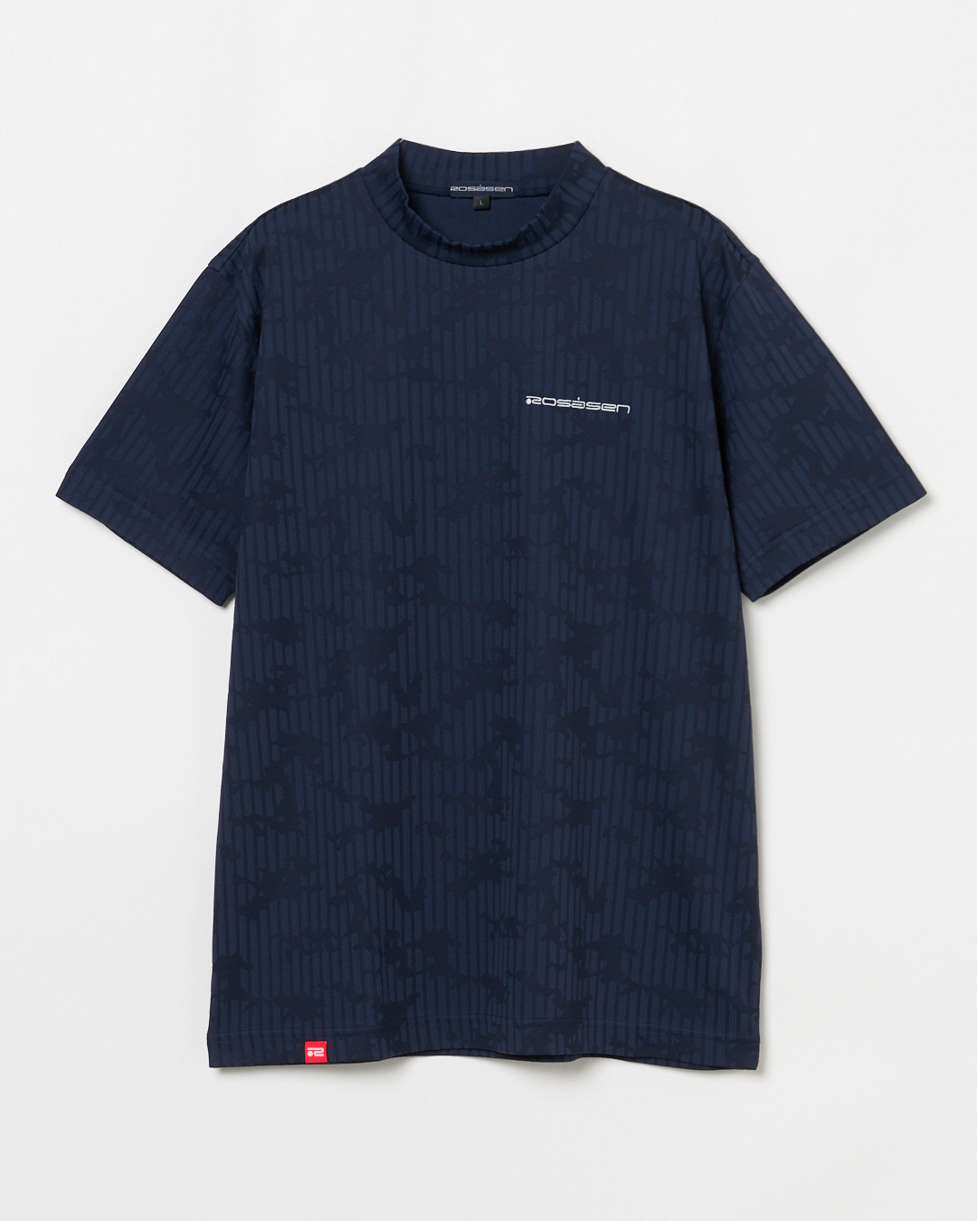 Rosasen（ロサーセン）冷感ジャガード半袖モックネックシャツ