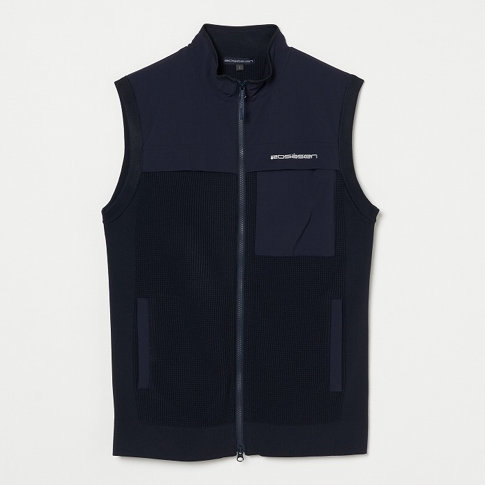 Rosasen（ロサーセン）ニット×タフタフルジップベスト