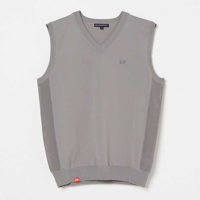 Rosasen（ロサーセン）天竺×メッシュ編みニットベスト