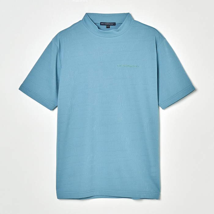 Rosasen（ロサーセン）メッシュジャカード半袖モックネック