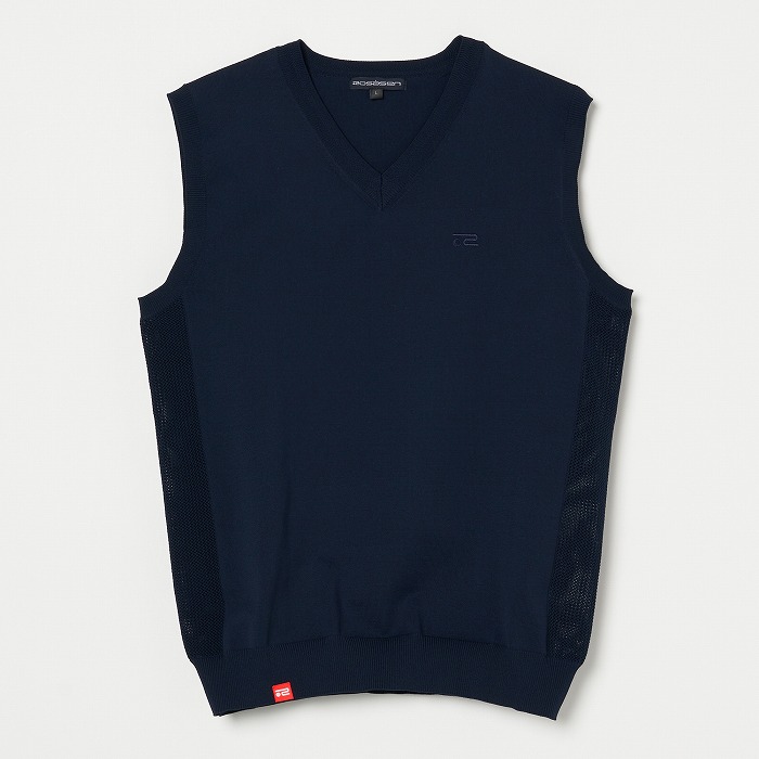 Rosasen（ロサーセン）天竺×メッシュ編みニットベスト