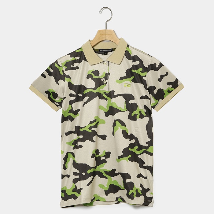 Rosasen（ロサーセン）クールコアカモフラプリント半袖ポロ