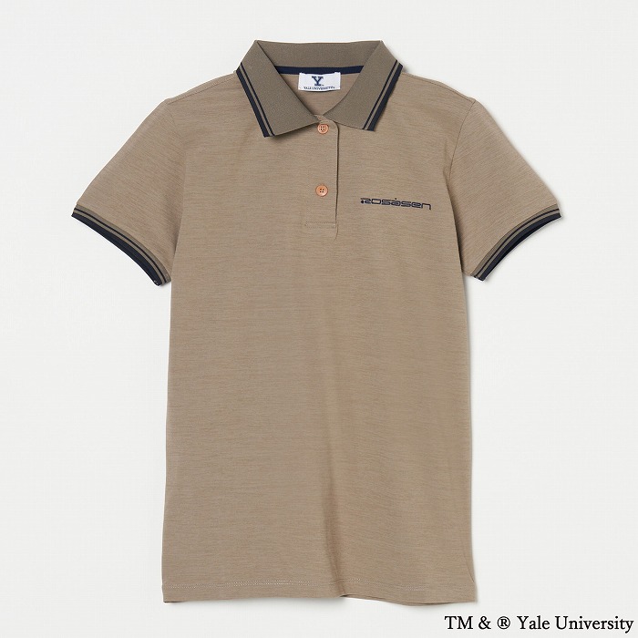 Rosasen（ロサーセン）ソロナ天竺バックプリント半袖ポロ【YALE University別注】