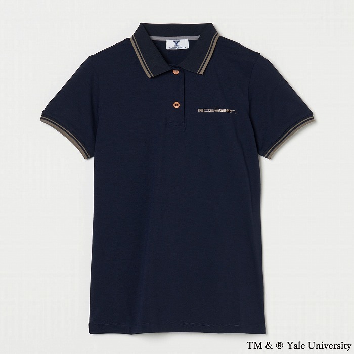 Rosasen（ロサーセン）ソロナ天竺バックプリント半袖ポロ【YALE University別注】