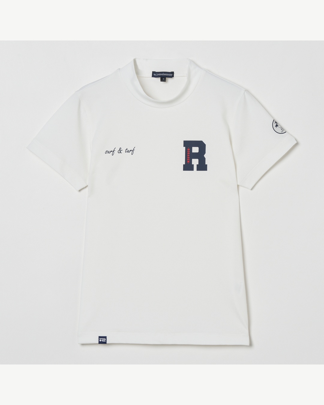 Rosasen（ロサーセン）ベア鹿の子 半袖モックネックシャツ