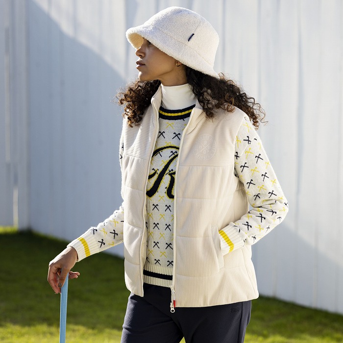 ✨美品✨ Rosasen ロサーセン ゴルフウェア 総柄 ボア リバーシブル