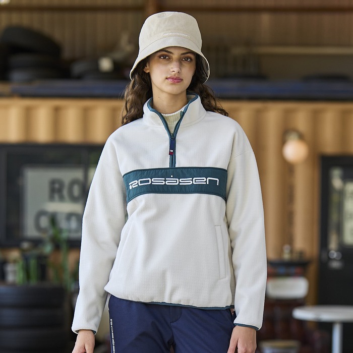 Rosasen（ロサーセン）ウォームシールドフリース ハーフジップ切替プルオーバー