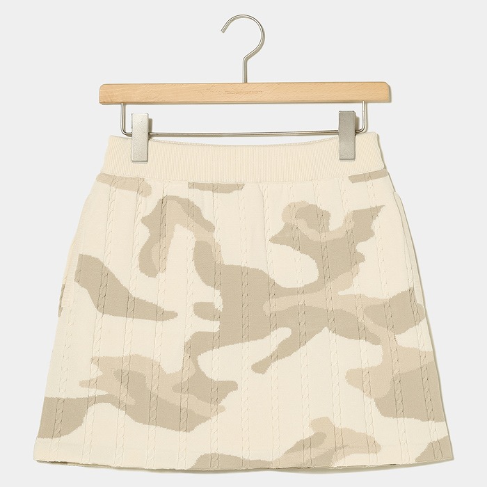 Rosasen（ロサーセン）カモフラJQケーブルエコニットスカート