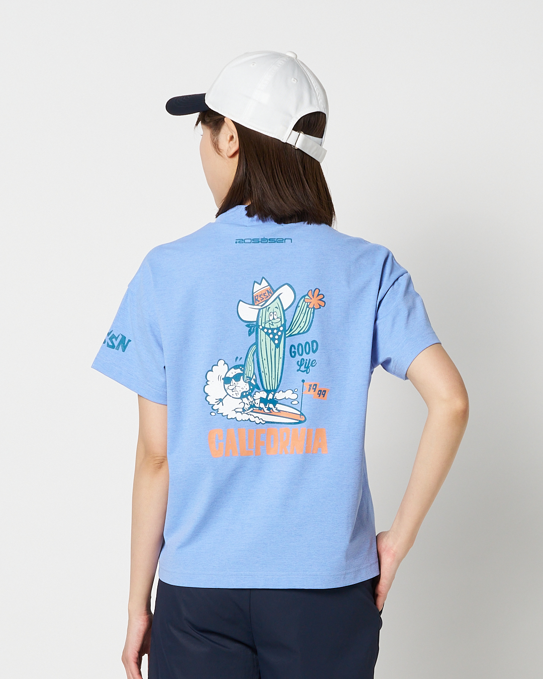 Rosasen（ロサーセン）ソロナ キャラクター 半袖モックネックシャツ