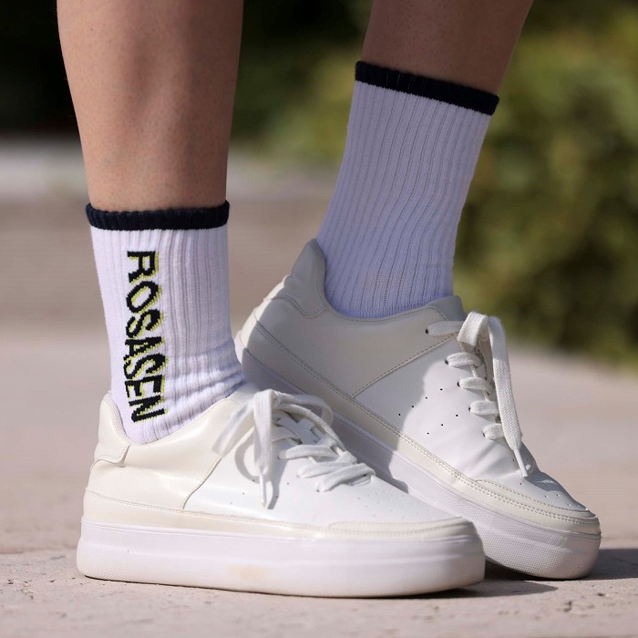 Rosasen（ロサーセン）レディース ロゴ入りレギュラーソックス