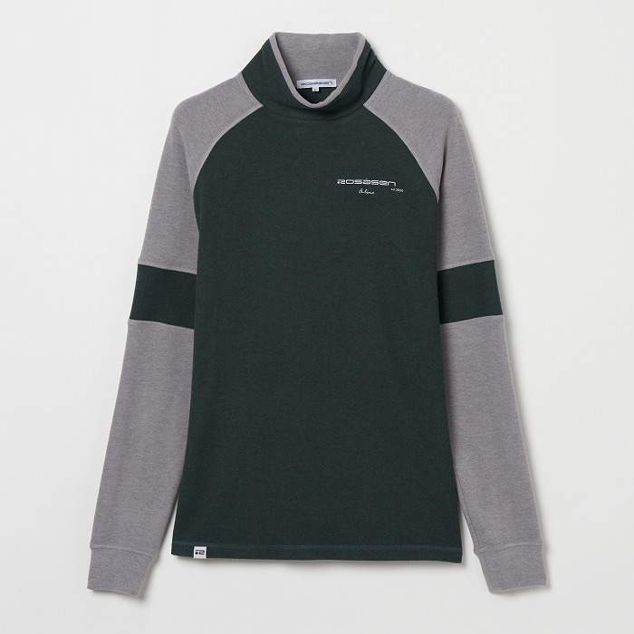 Rosasen（ロサーセン）A-Line 両面起毛 配色ハイネックプルオーバー