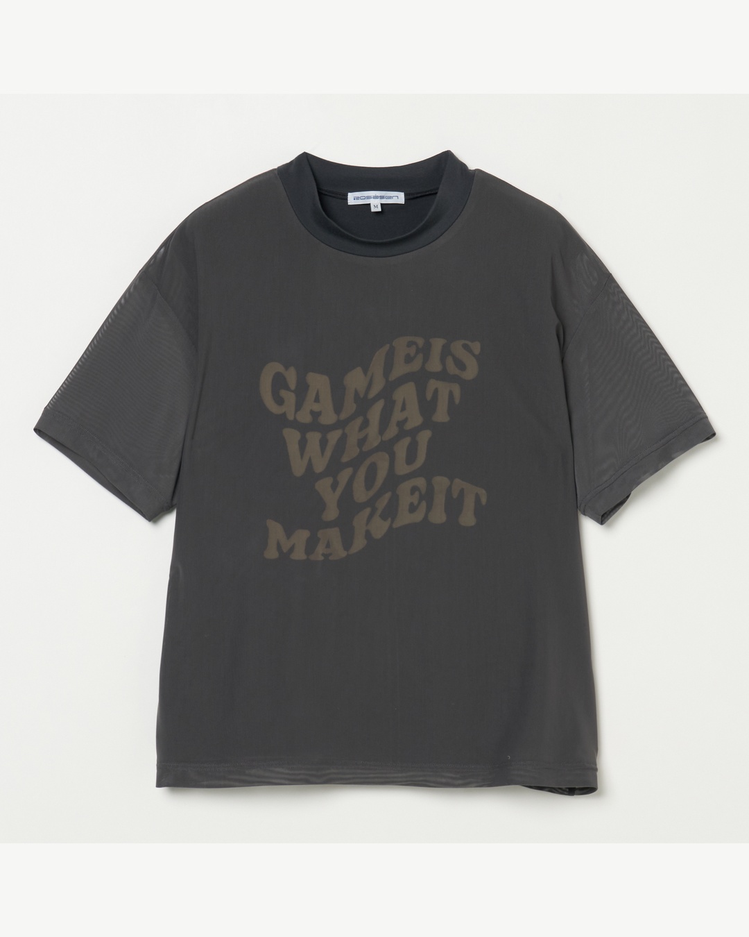 Rosasen（ロサーセン）A-Line チュールレイヤード 半袖クルーネックシャツ