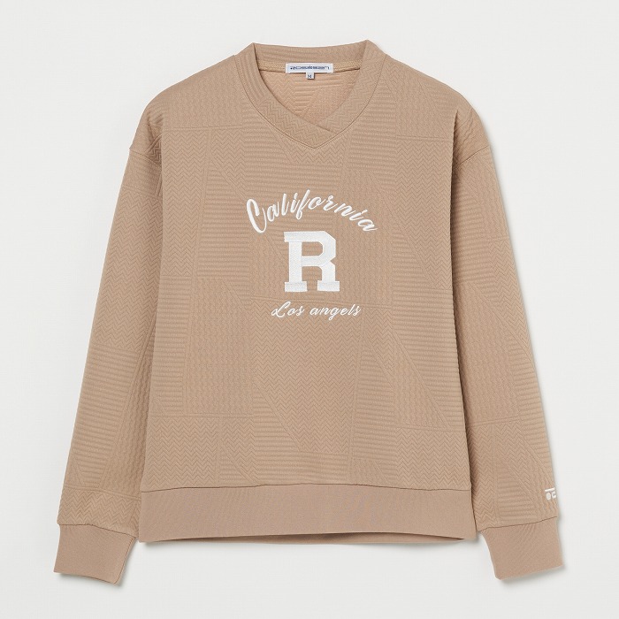 Rosasen（ロサーセン）A-Line 膨れジャカード パッチワーク柄Vネックプルオーバー