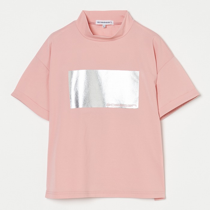 Rosasen（ロサーセン）A-Line 箔プリントモックネック