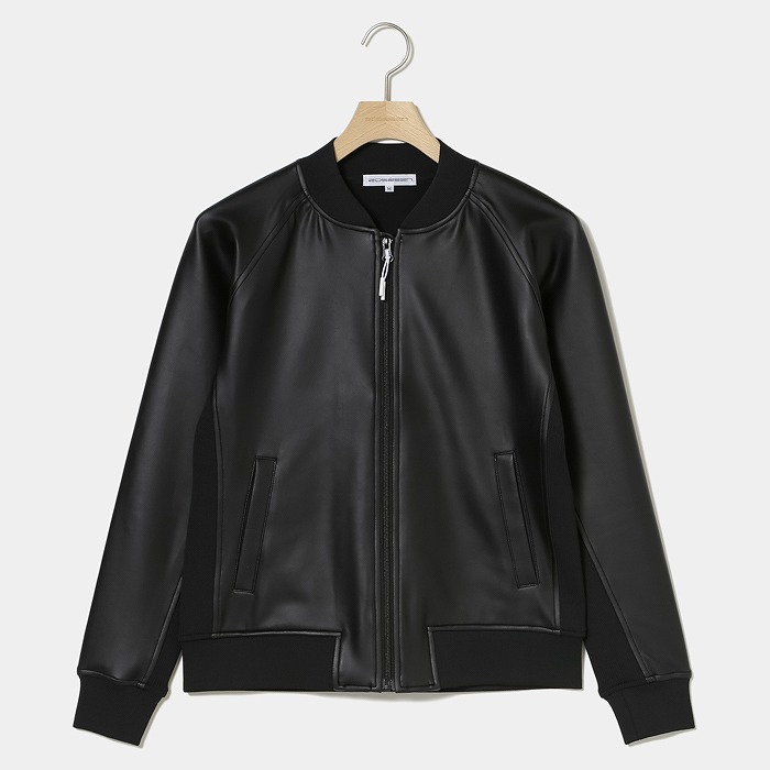 Rosasen（ロサーセン）A-Line ソフトストレッチレザー風ブルゾン(40 