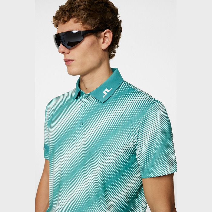 J.LINDEBERG（ジェイリンドバーグ）ストライプ柄半袖ポロ