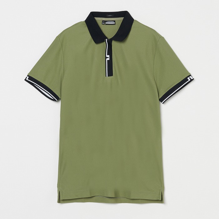 J.LINDEBERG（ジェイリンドバーグ）JLロゴリブカフス半袖ポロ