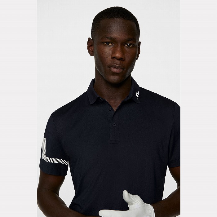 J.LINDEBERG（ジェイリンドバーグ）DRY MESH 袖JLロゴポロ