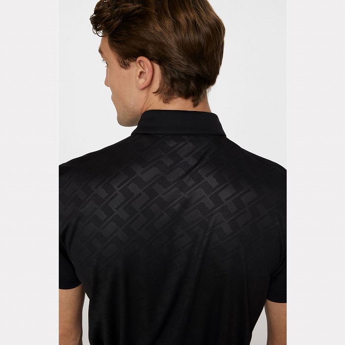 J.LINDEBERG（ジェイリンドバーグ）ブリッジモノグラムプリント半袖ポロシャツ