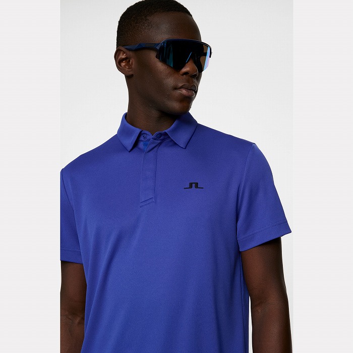 J.LINDEBERG（ジェイリンドバーグ）ブリッジモノグラムプリント半袖ポロシャツ