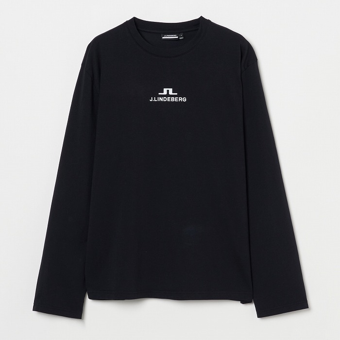 J.LINDEBERG（ジェイリンドバーグ）コットン長袖ブリッジロゴＴシャツ