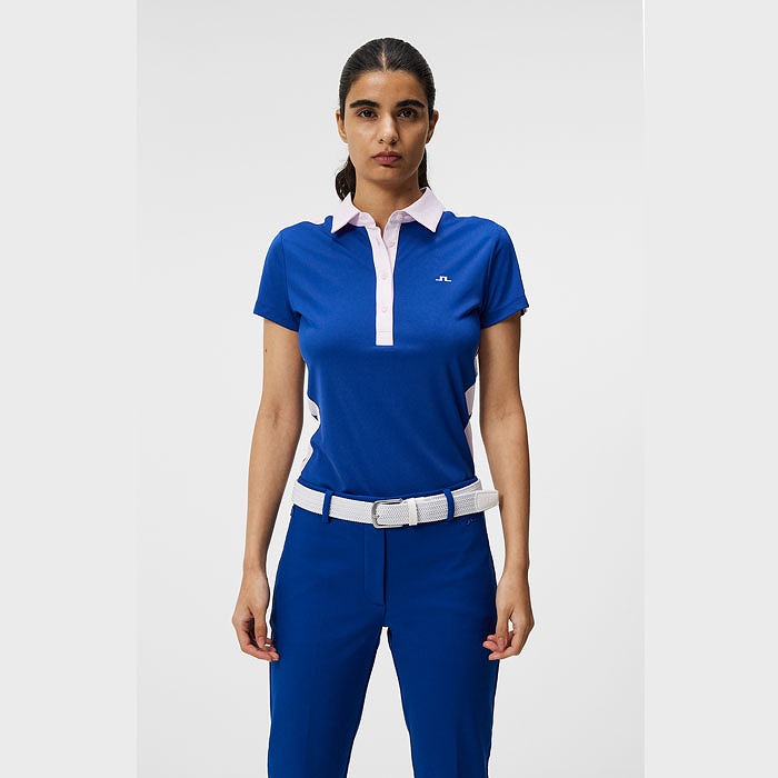 J.LINDEBERG（ジェイリンドバーグ）パネル配色ライン半袖ポロ