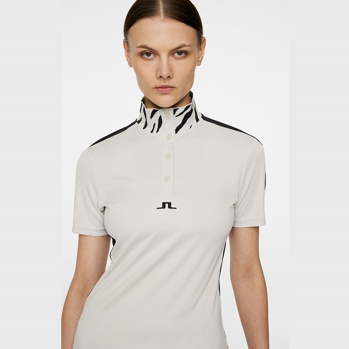 J.LINDEBERG（ジェイリンドバーグ）シーズン柄リブ襟ハイネックシャツ